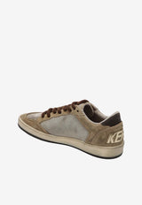 Golden Goose DB Ball-Star Distressed Suede Sneakers Beige GWF01034F008067/S_GOLDE-15400