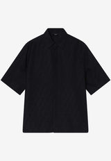 Fendi FF Jacquard Linen Shirt Black FS1317AU6Y/Q_FENDI-F0QA1