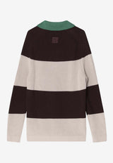 Fendi Logo Crest Long-Sleeved Knitted Polo T-shirt Multicolor FZC358AU7S/Q_FENDI-F1RWU