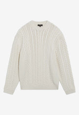 Loro Piana Schooner Cable Knit Cashmere Sweater Almond FAQ9122WS/S_LORO-1230