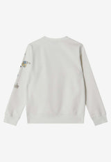 Golden Goose DB Kids Boys Journey Doodle Print Sweatshirt White GKP02214P002438/S_GOLDE-11560