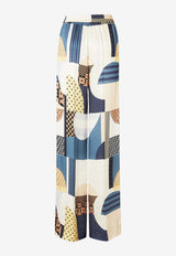 Fendi Patchwork Print Silk Pants Multicolor FR6494AUQM/Q_FENDI-F1SAT