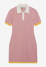 Fendi FF Jacquard Mini Polo Dress Pink FZDE35AW4S/S_FENDI-F1W0S