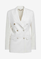 Golden Goose DB Double-Breasted Wool-Blend Blazer White GWP00829P001382/S_GOLDE-11364