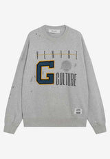 Golden Goose DB College-Style Logo Print Sweatshirt Gray GUP02175P002409/S_GOLDE-60513