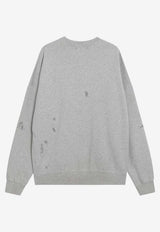 Golden Goose DB College-Style Logo Print Sweatshirt Gray GUP02175P002409/S_GOLDE-60513