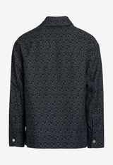 Fendi FF Jacquard Buttoned Shirt Blue FW1321AUX4/Q_FENDI-F0BUZ