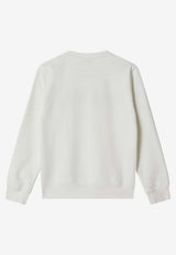 Golden Goose DB Kids Boys Embroidered GOLDEN Sweatshirt White GKP02214P002455/S_GOLDE-11560