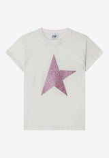 Golden Goose DB Kids Girls Star Print T-shirt White GKP01273P002486/S_GOLDE-11560