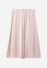 Fendi Silk Midi Skirt Champagne FQ7601ATR0/P_FENDI-F0ZZ2