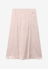 Fendi Silk Midi Skirt Champagne FQ7601ATR0/P_FENDI-F0ZZ2