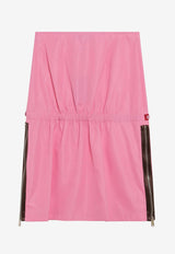 Fendi Elasticated Zip Midi Skirt Pink FQ7723AW9B/S_FENDI-F1W0E