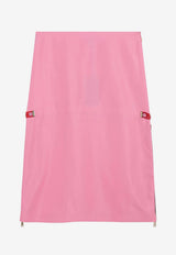 Fendi Elasticated Zip Midi Skirt Pink FQ7723AW9B/S_FENDI-F1W0E