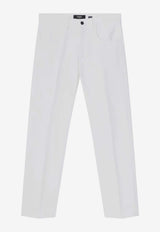 Fendi Stitched Straight-Leg Jeans White FLP288AUAH/Q_FENDI-F0QA0