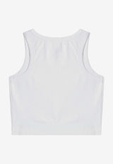 Givenchy Kids Girls Cropped Logo Tank Top White H31223CO/S_GIV-10P