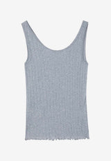 Fendi Ribbed Tank Top Gray FS9720ASMJ/Q_FENDI-F1RX3
