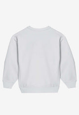Givenchy Kids Boys Logo Print Crewneck Sweatshirt White H31214CO/S_GIV-10P