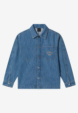Givenchy Kids Boys Logo Denim Shirt Blue H31212DE/S_GIV-Z25