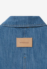 Givenchy Kids Boys Logo Denim Shirt Blue H31212DE/S_GIV-Z25