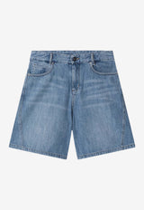 Givenchy Kids Girls Embroidered Denim Shorts Blue H31110DE/S_GIV-Z25
