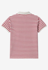Golden Goose DB Kids Boys Striped Polo T-shirt Red GKP02055P002235/S_GOLDE-83270