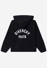 Givenchy Kids Boys Embroidered Zip-Up Hoodie Black H31097CO/S_GIV-09B