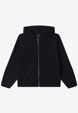 Givenchy Kids Boys Embroidered Zip-Up Hoodie Black H31097CO/S_GIV-09B