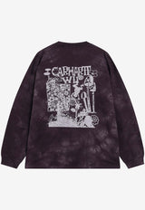 Carhartt Wip Radiate Tie Dye Long-Sleeved T-shirt Purple I036251CO/S_CARH-3Q9XX