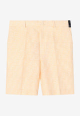 Fendi FF Jacquard Bermuda Shorts Yellow FB0821AU6Y/Q_FENDI-F0PKL