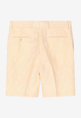 Fendi FF Jacquard Bermuda Shorts Yellow FB0821AU6Y/Q_FENDI-F0PKL