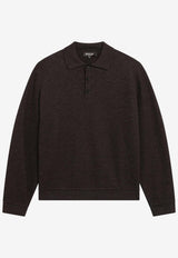Loro Piana Gokarna Wool-Blend Polo Sweater Brown FAQ6878WO/S_LORO-H13R