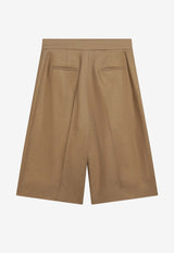 Max Mara Kaki Linen Bermuda Shorts Beige MXMKAKICO/S_MAXM-007