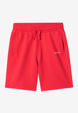 Off-White Kids Boys Bookish Diag Bermuda Shorts Red OBCI001S26FLE001/S_OFFW-6000