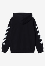 Off-White Kids Boys Diagonal Paint Hooded Sweatshirt Black OBBB001S26FLE005/S_OFFW-0001
