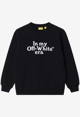 Off-White Kids Boys Multi-Logo Printed Sweatshirt Black OBBA001S26FLE006/S_OFFW-0001