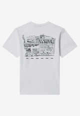 Off-White Kids Boys Graffiti Print T-shirt White OBAA002S26JER003/S_OFFW-1000