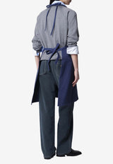Miu Miu Logo Patch Gabardine Apron Blue MCX338OOO19JY/S_MIU-F0021