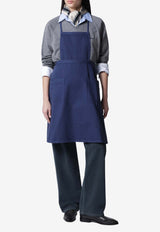 Miu Miu Logo Patch Gabardine Apron Blue MCX338OOO19JY/S_MIU-F0021