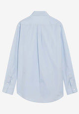 Miu Miu Long-Sleeved Poplin Shirt Light Blue MK1693OOO19SE/S_MIU-F0013