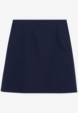 Miu Miu Tech Jersey Mini Skirt Blue MG2679OOO14OA/S_MIU-F0216