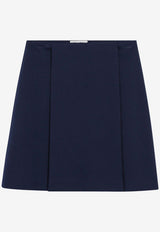 Miu Miu Tech Jersey Mini Skirt Blue MG2679OOO14OA/S_MIU-F0216