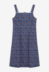 Miu Miu Floral Print Mini Dress Blue MF6354OOO19KO/S_MIU-F0UBL