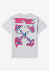 Off-White Kids Girls Arrow Splat Print T-shirt White OGAA001S26JER005/S_OFFW-1000