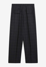 Prada Wool Checked Pants Gray P204KOOO1N01/S_PRADA-F0308