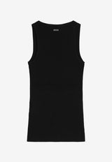 Max Mara Ghiro Ribbed Tank Top Black MXMGHIROCO/S_MAXM-009