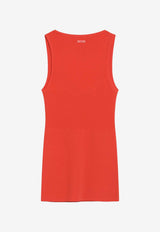 Max Mara Ghiro Ribbed Tank Top Red MXMGHIROCO/S_MAXM-016