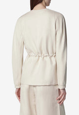 Carezza Linen-Blend Buttoned Jacket