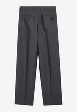 Miu Miu Wool-Blend Tailored Pants Gray MP1990OOO12I1/S_MIU-F0308