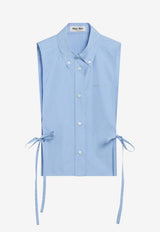 Miu Miu Sleeveless Poplin Shirt Light Blue MK2024OOO19SE/S_MIU-F0076