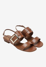 Roger Vivier Belle Vivier Nappa Leather Mules Brown RVW81644930BSS/S_ROGVI-S018